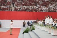 Acara Apel Akbar Partai Gerindra di Indonesia Arena. (Facebook.com @Prabowo Subianto)