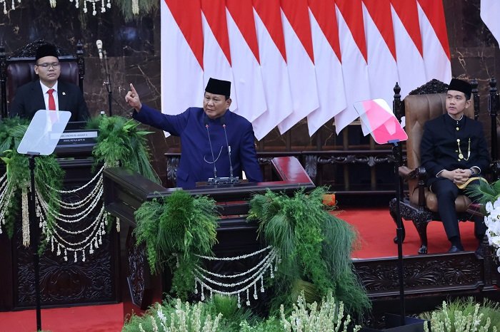 Pidato perdana Presiden RI, Prabowo Subianto. (Dok. Tim Media Prabowo)

