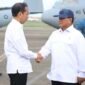 Presiden RI Joko Widodo bersama Menteri Pertahanan sekaligus presiden RI terpilih Prabowo Subianto. (Facebook.com @Prabowo Subianto)
