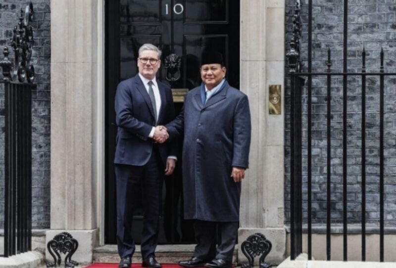 Presiden RI Prabowo Subianto bertemu Perdana Menteri (PM) Inggris Keir Starmer di 10 Downing Street, London, Kamis (21/11/2024). (Dok. Tim Media Prabowo)