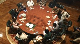 Prabowo dorong ekonomi adil dengan koperasi desa, BUMN bersih, dan swasta kuat sebagai tiga pilar baru pembangunan Indonesia. (Dok. Tim Media Prabowo)